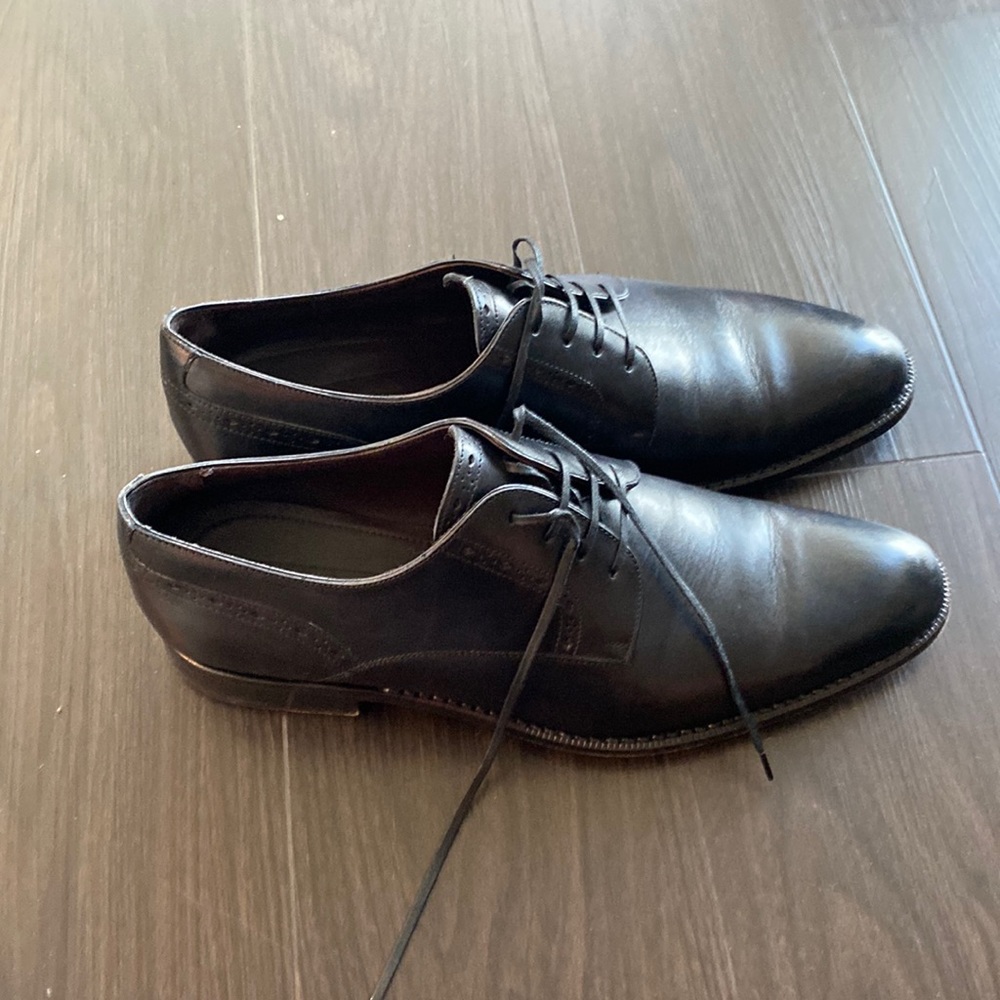 Ermenegildo Zegna Men's New Flex Derby Shoes, Black, Men's, 7.5D